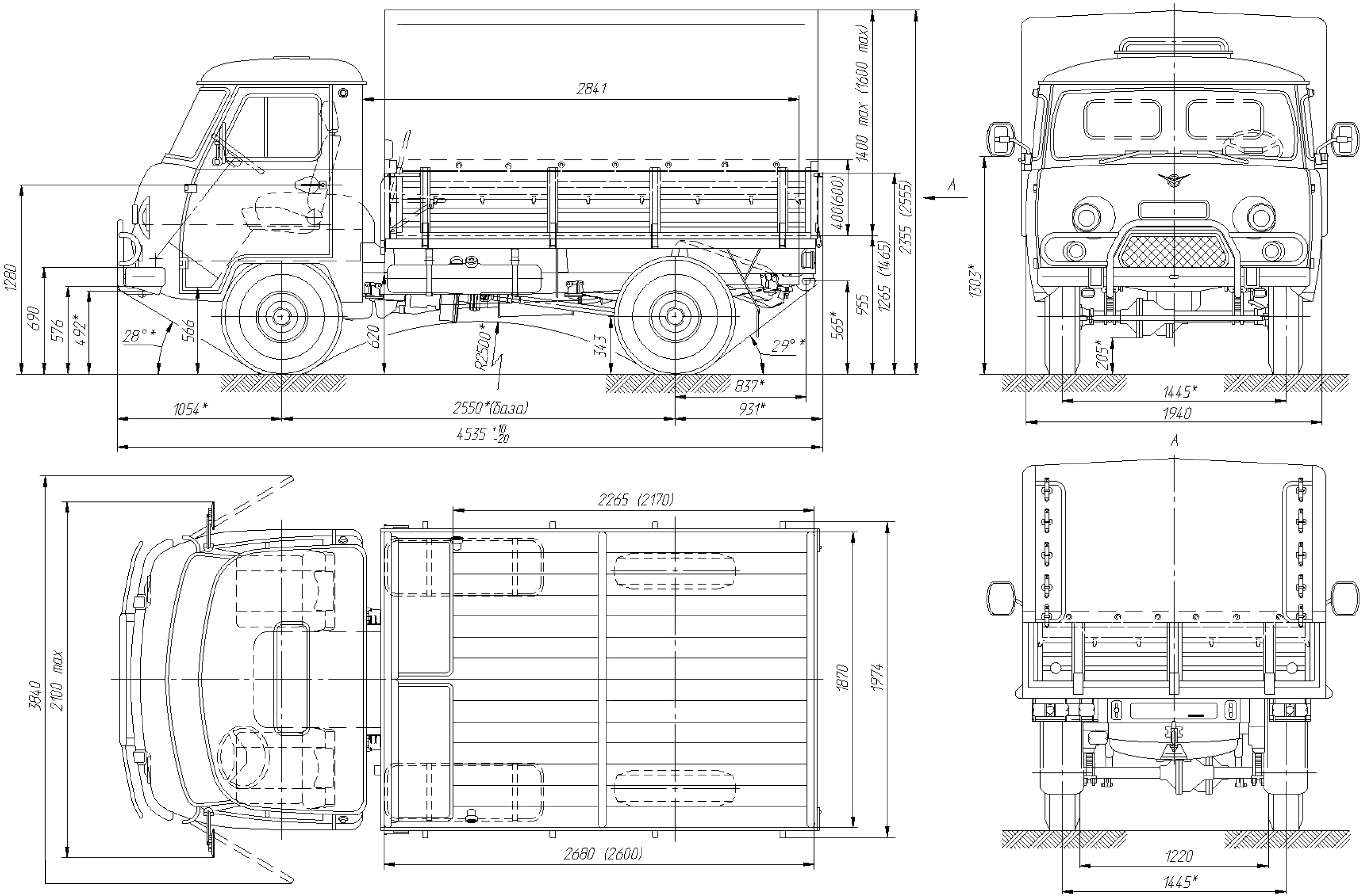 UAZ-3303 blueprint