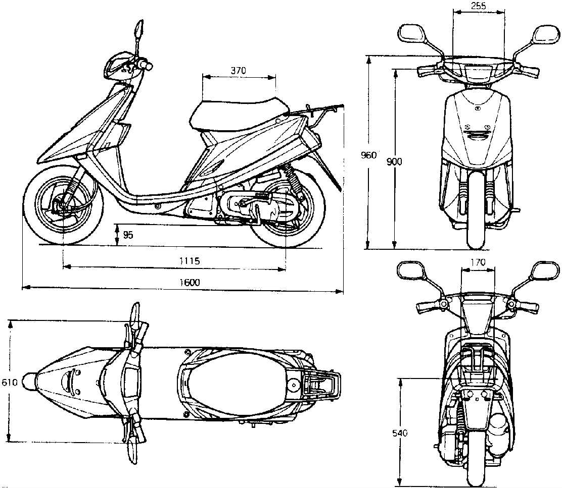 Yamaha Jog blueprint