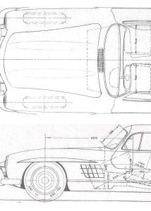 Mercedes-Benz 300SL blueprint