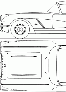 Chevrolet Corvette blueprint