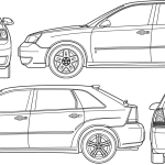 Chevrolet Malibu blueprint