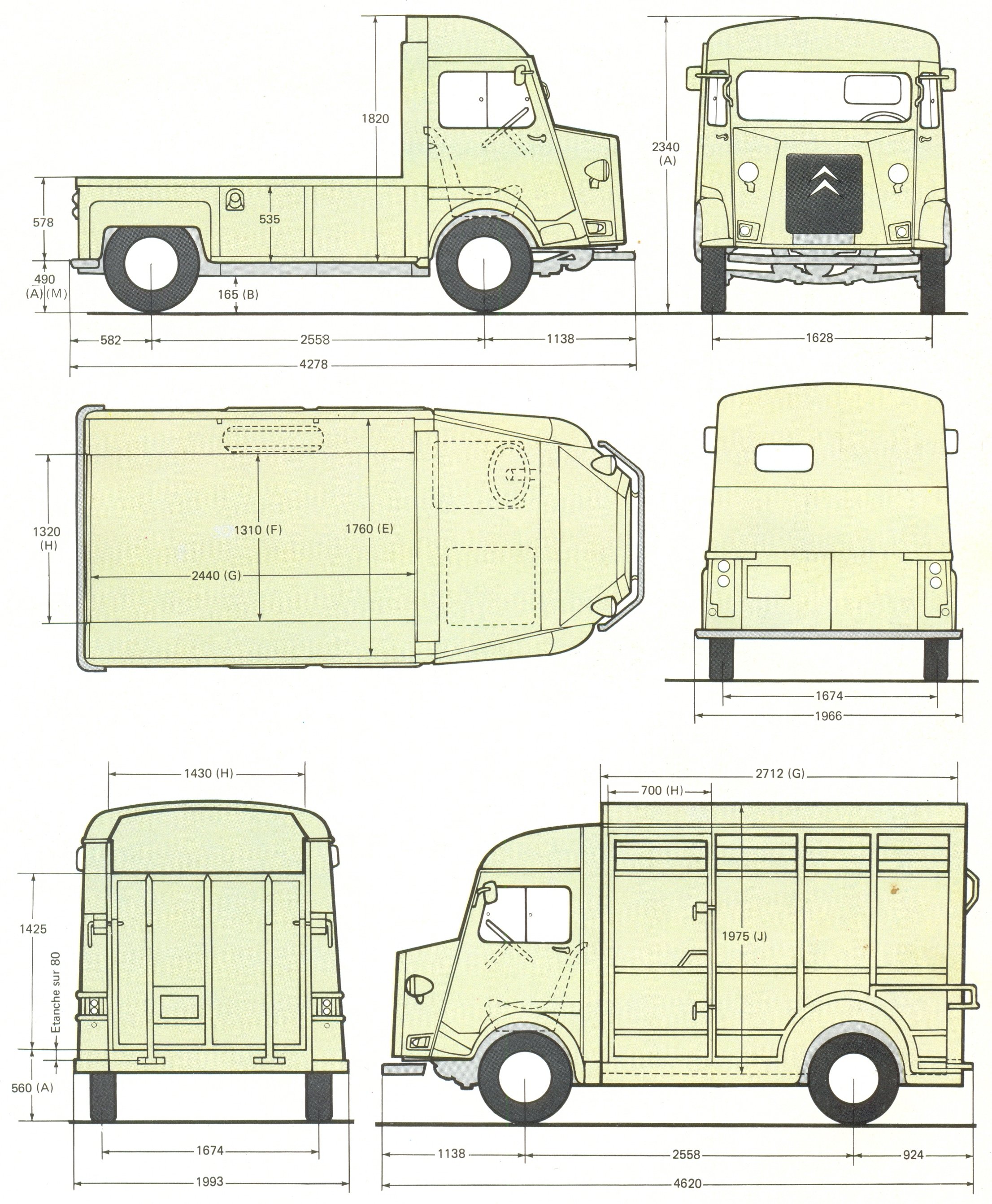 Citroën H Van blueprint
