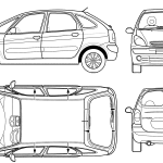 Citroën Xsara Picasso blueprint