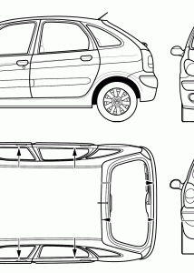 Citroën Xsara Picasso blueprint