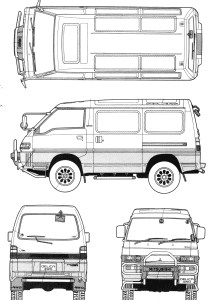 Mitsubishi Delica blueprint