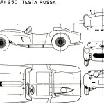 Ferrari 250 Testarossa blueprint