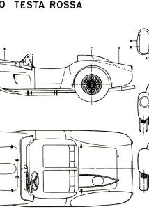 Ferrari 250 Testarossa blueprint