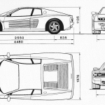 Ferrari F512M blueprint