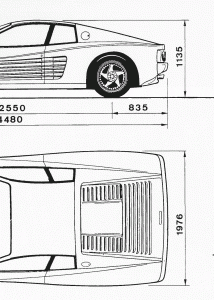 Ferrari F512M blueprint