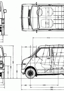 Honda Life Step Van blueprint