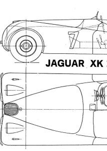 Jaguar XK120 blueprint