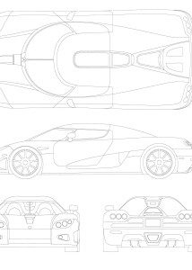 Koenigsegg CCX blueprint