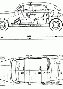 Lancia Aurelia blueprint