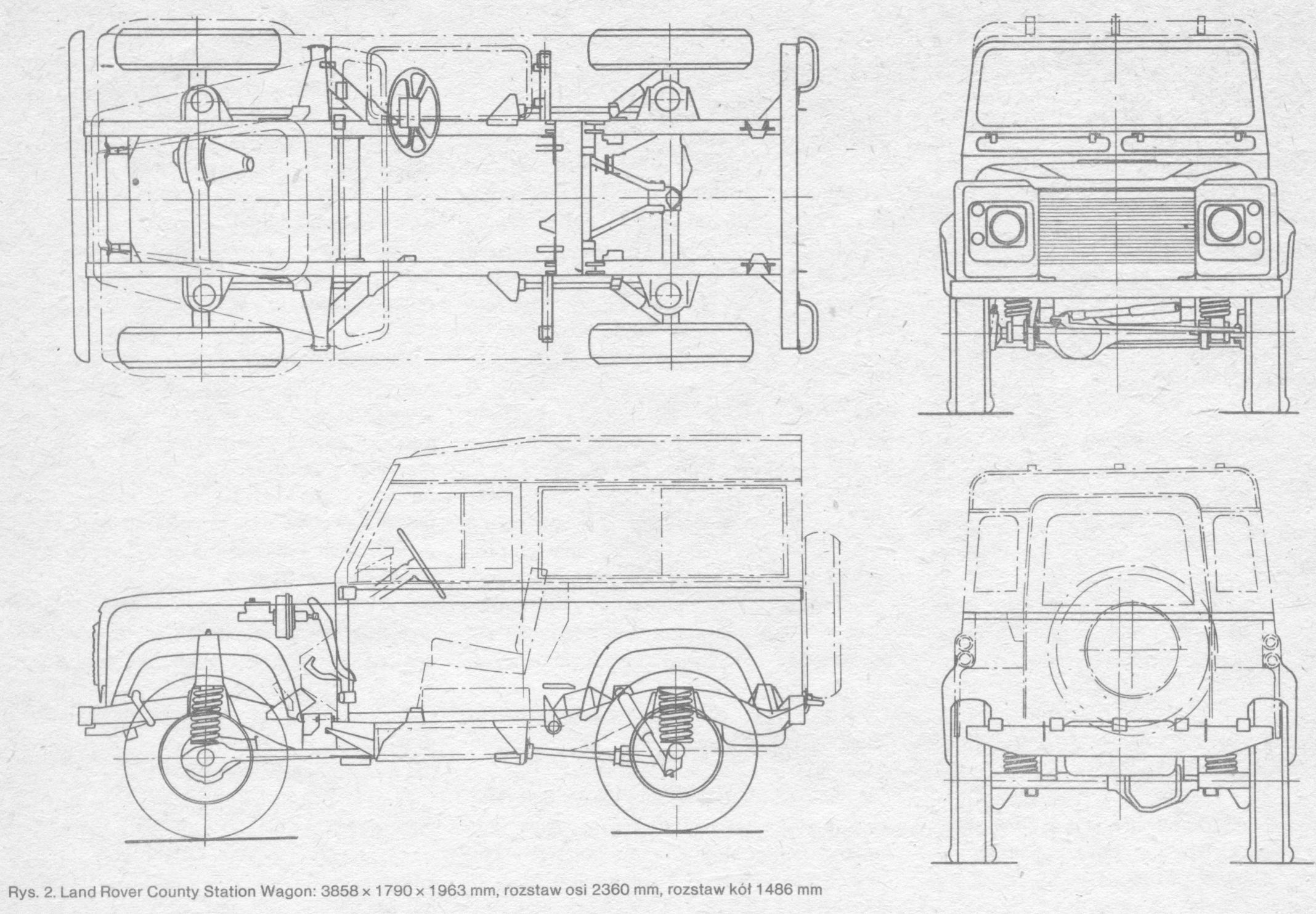 Land Rover Defender 90 blueprint