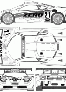 McLaren F1 GTR blueprint