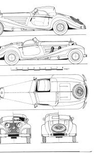 Mercedes-Benz 540K blueprint