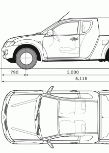 Mitsubishi L200 blueprint