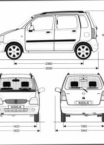 Opel Agila blueprint