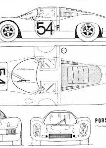 Porsche 907 blueprint