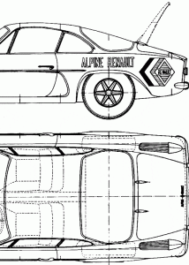 Renault Alpine A110 blueprint