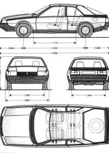 Renault Fuego blueprint