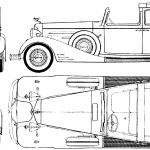 Cadillac V-16 town car blueprint