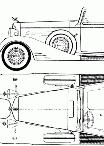 Cadillac V-16 town car blueprint