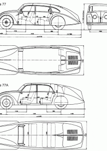 Tatra 77 blueprint