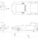 Toyota 2000GT blueprint