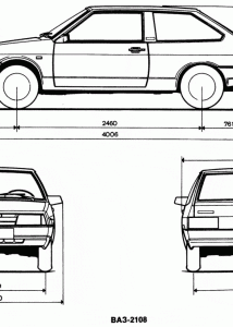 Lada Samara blueprint