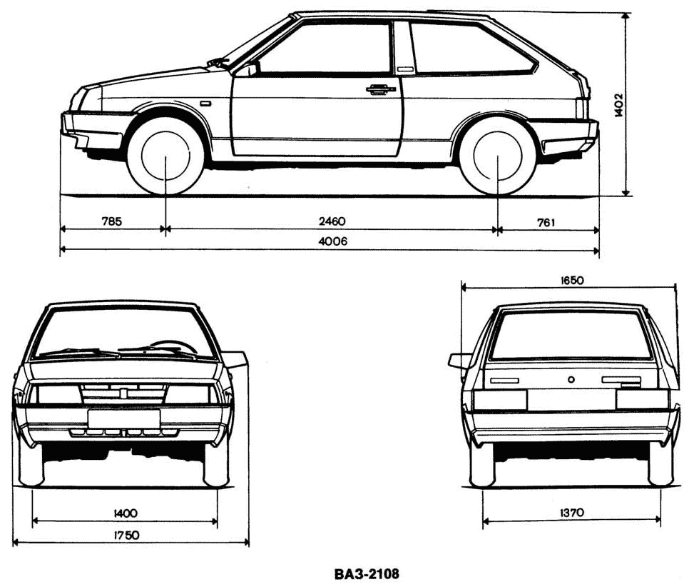 Lada Samara blueprint