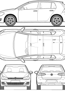 Volkswagen Golf blueprint