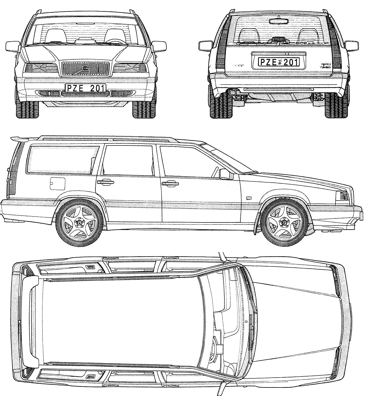 Volvo 850 blueprint