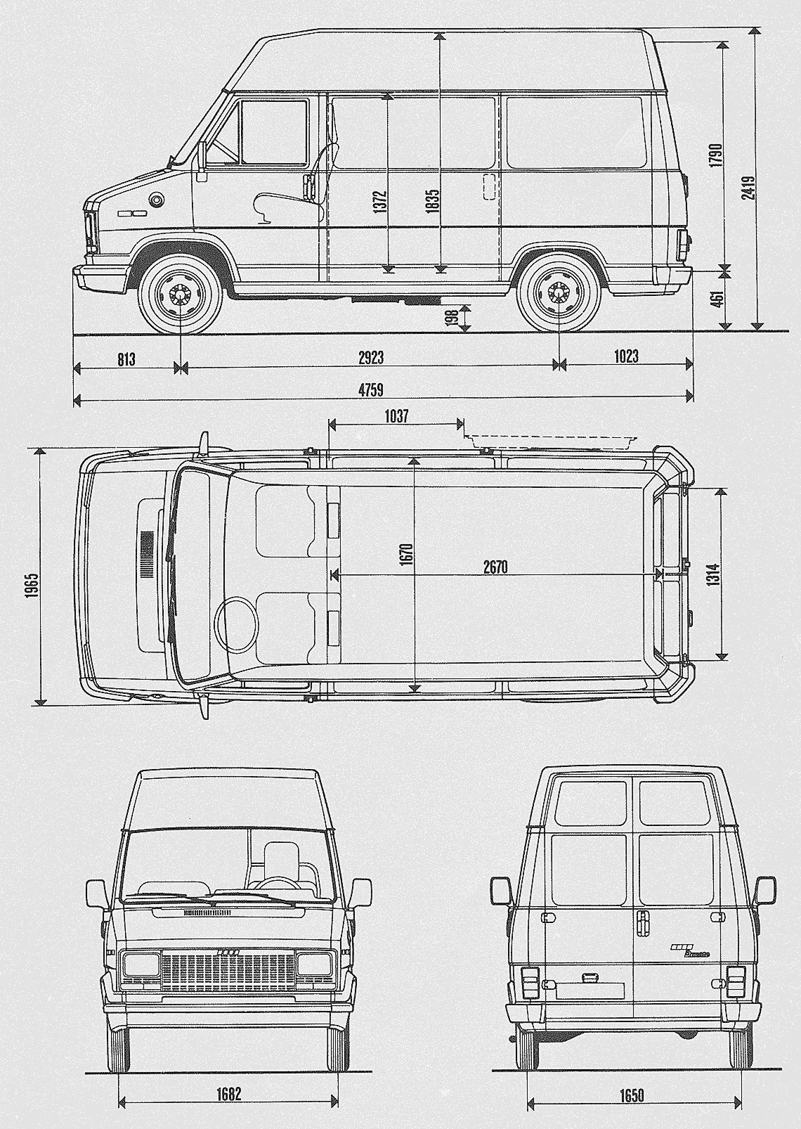 Fiat Ducato blueprint