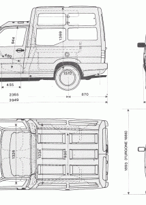 Fiat Fiorino blueprint