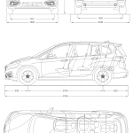 BMW 2 Series F46 blueprint