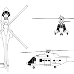 AS332 Super Puma blueprint