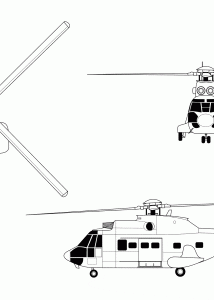 AS332 Super Puma blueprint