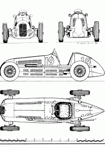 Maserati 4CL blueprint