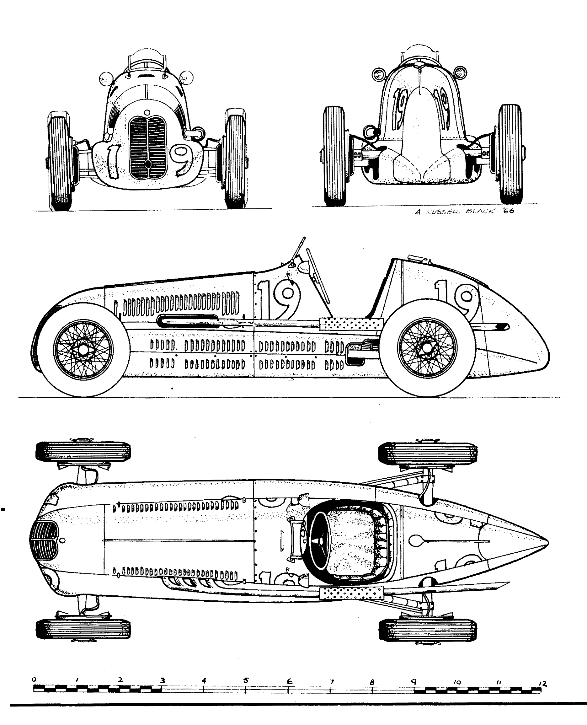 Maserati 4CL blueprint