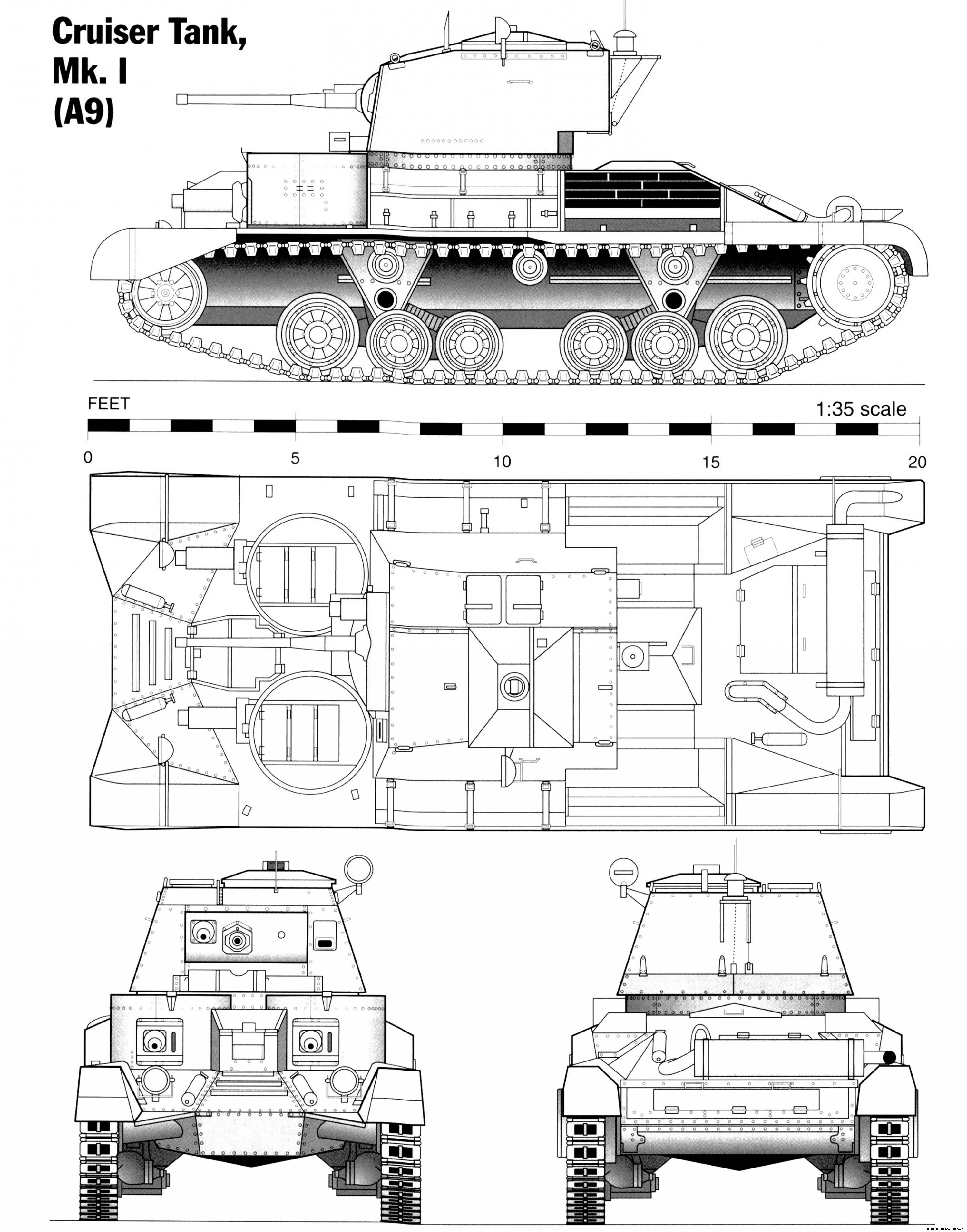 Cruiser tank blueprint