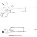 Russian old pistol blueprint