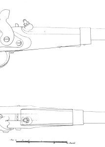 Russian old pistol blueprint