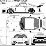 Porsche 935 blueprint