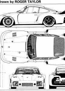 Porsche 935 blueprint