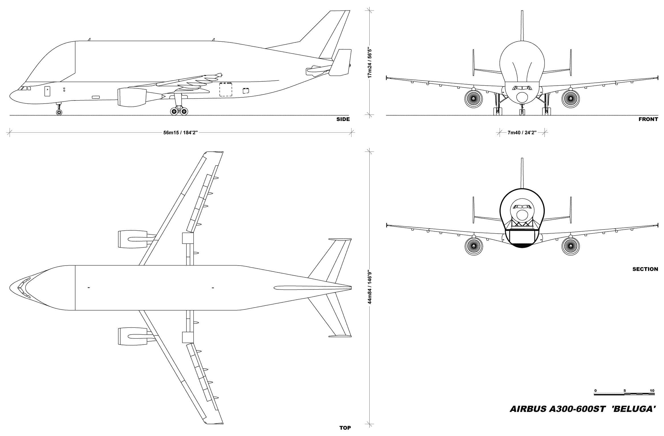 Airbus Beluga blueprint