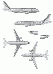 Airbus A319 blueprint