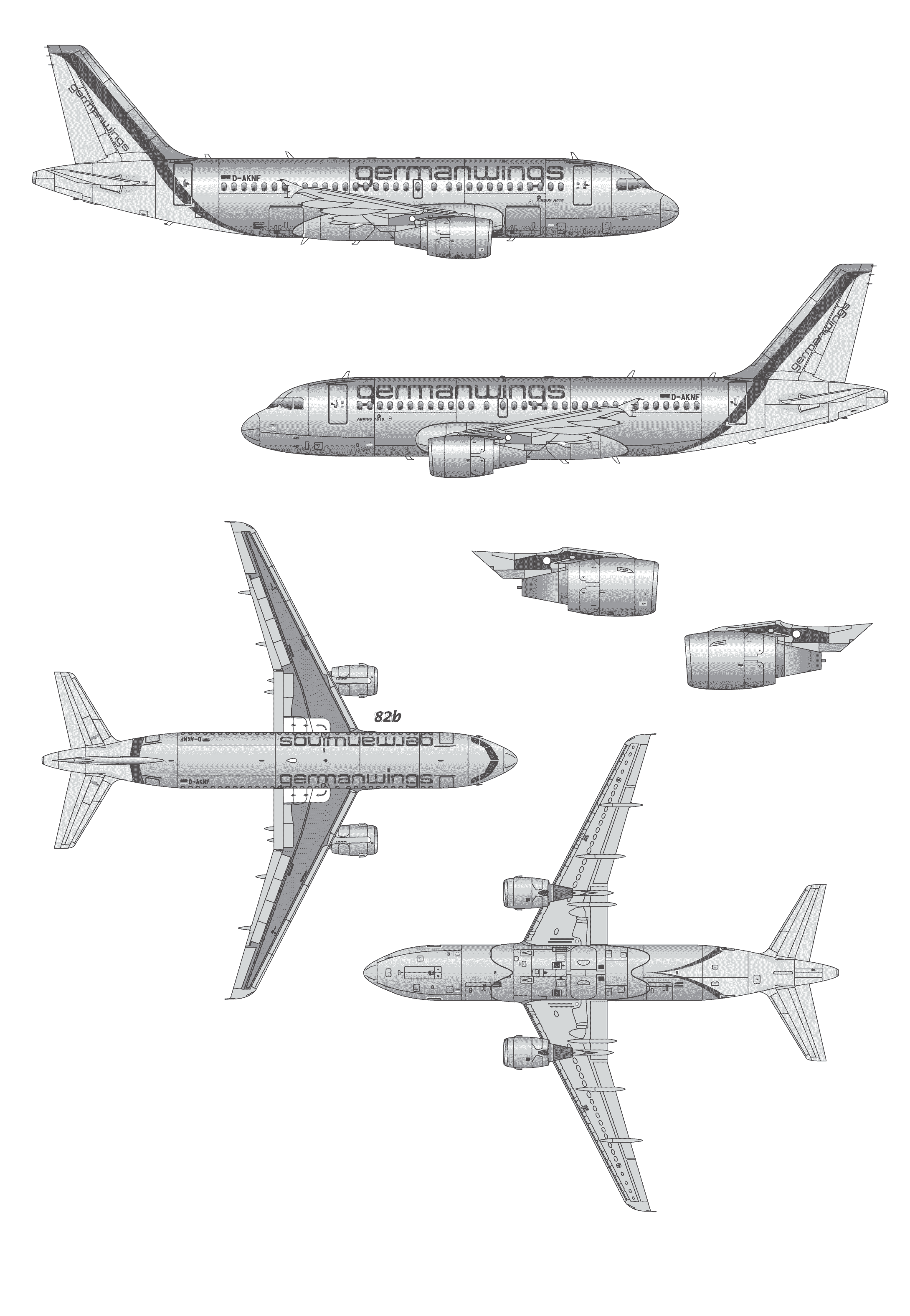 Airbus A319 blueprint