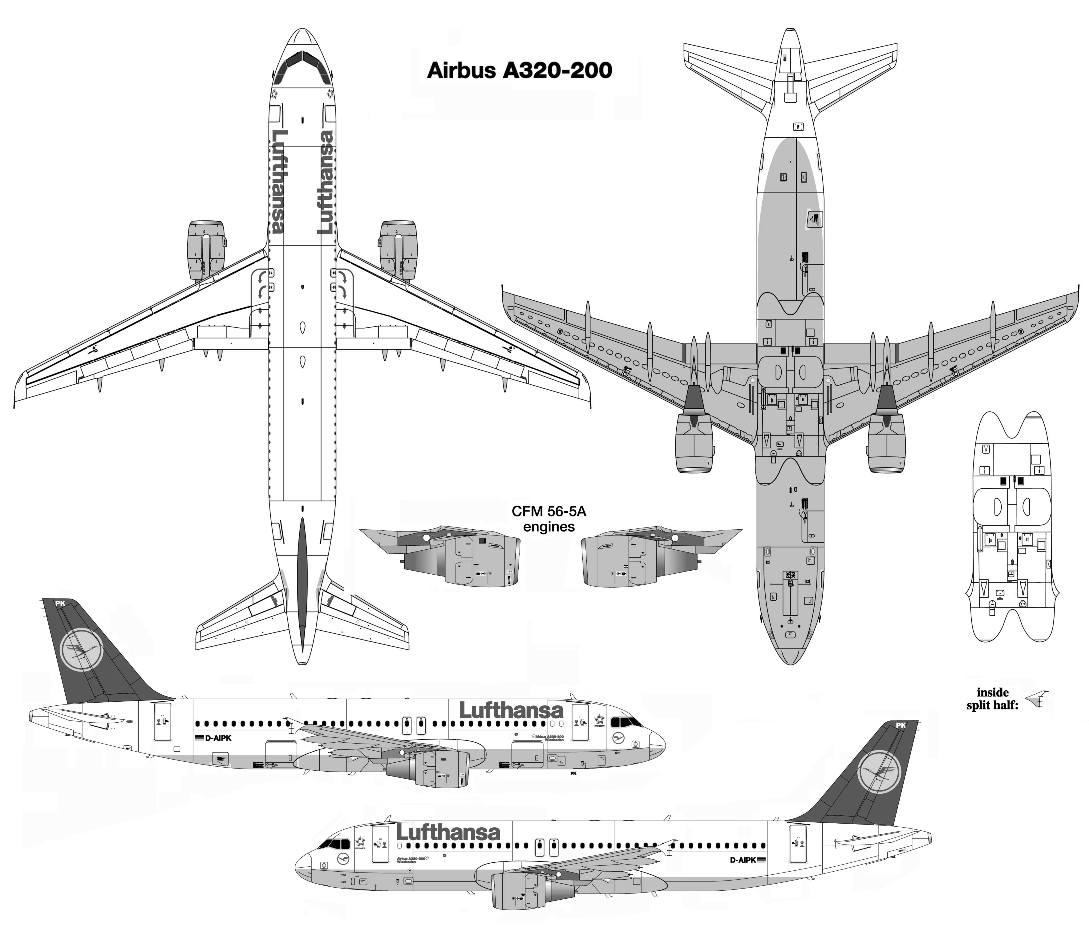 Airbus A320-200 blueprint
