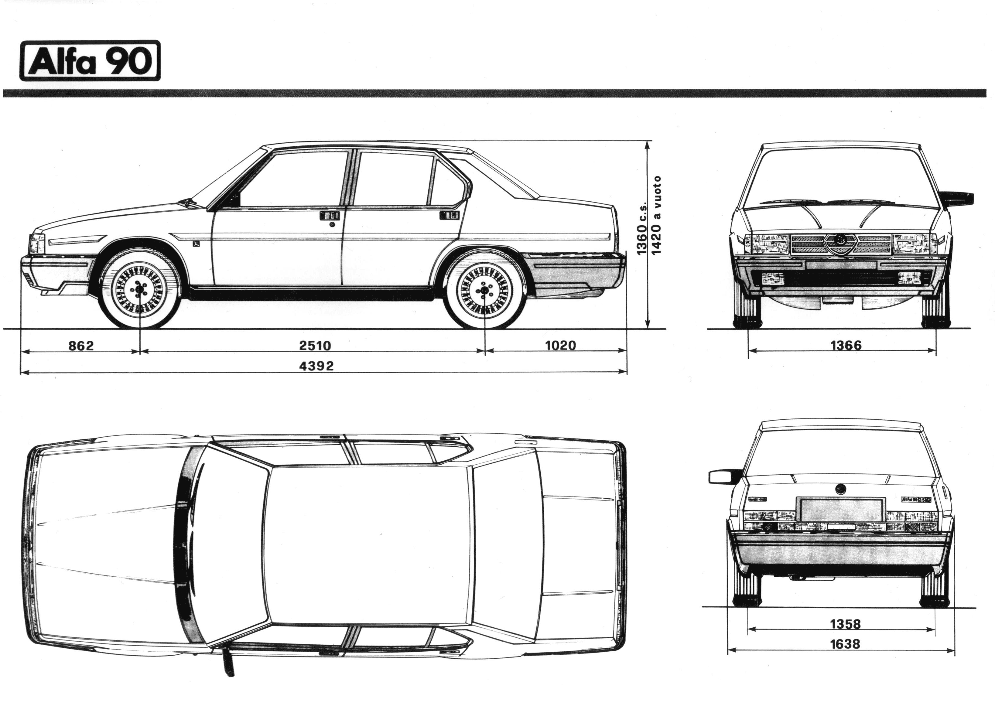 Alfa Romeo 90 blueprint